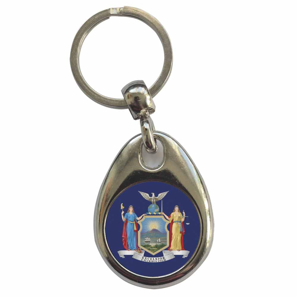 Ozorath Unisex Multicolour New York United States State Flag Keyring