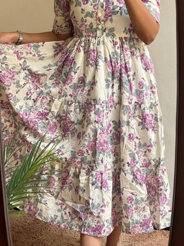 Image of Women's Rayon Printed Anarkali Kurta for Women and Girls, Regular Wear