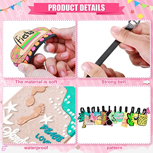 12 Pcs Funny Luggage Tags for Suitcase Cute Travel Baggage Bag Tags Luggage Identifier Colorful Suitcase Labels for Women Men(Sea Series)2