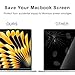YongMai 2Pack 9H Hardness Tempered Glass Screen Protector for MacBook Pro 15.3'' (M1/M2 2016-2022)/ MacBook Air 15.3 inch (M1 2018-2021), Bubble Free, Ultra Thin HD Transparency, Anti Scratch
