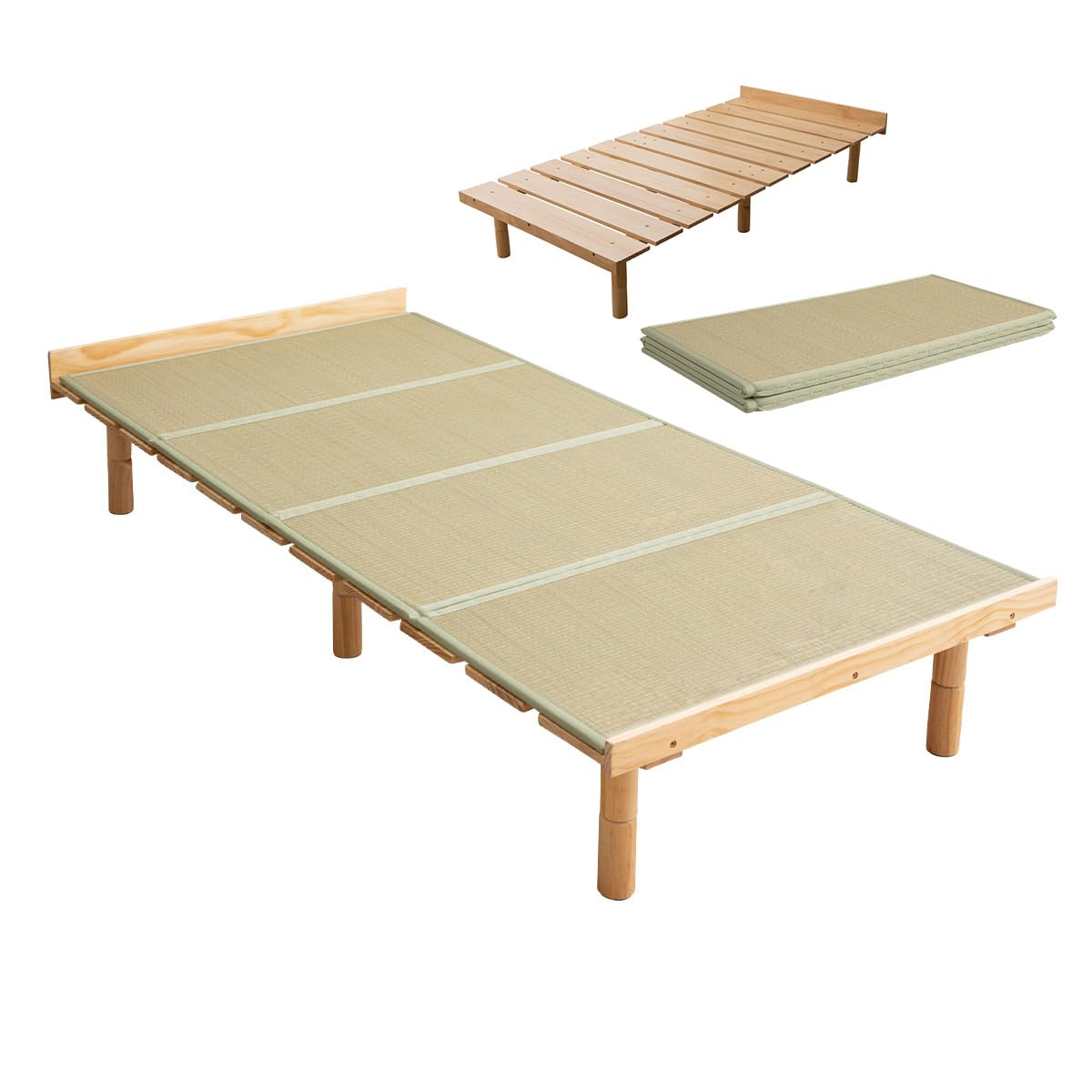 Amazon.com: EMOOR Wood Slatted & Tatami Floor Bed Frame OSMOS Twin