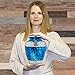 Trupoint Memorials Cremation Urns for Human Ashes, Decorative Burial Urn for Adult Men and Women, Large Light Blue with Silver Lining
