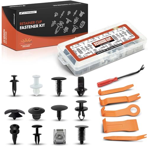 A-Premium 120 PCS (12 Sizes) Car Retainer Clips Kit Compatible with Ram 1500 Pickup 2011-2023 Fender Bumper Hood Weatherstrip Doors Auto Push Pin Plastic Rivet Fastener Replacement Set, w/Removal Tool
