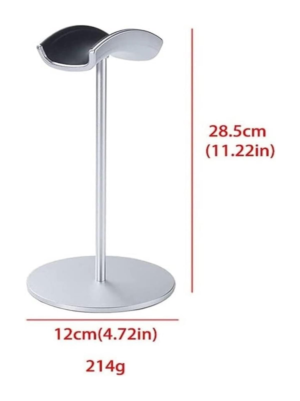 Supporto Scrivania Gaming Nero/Argento/Rosso(Silver)