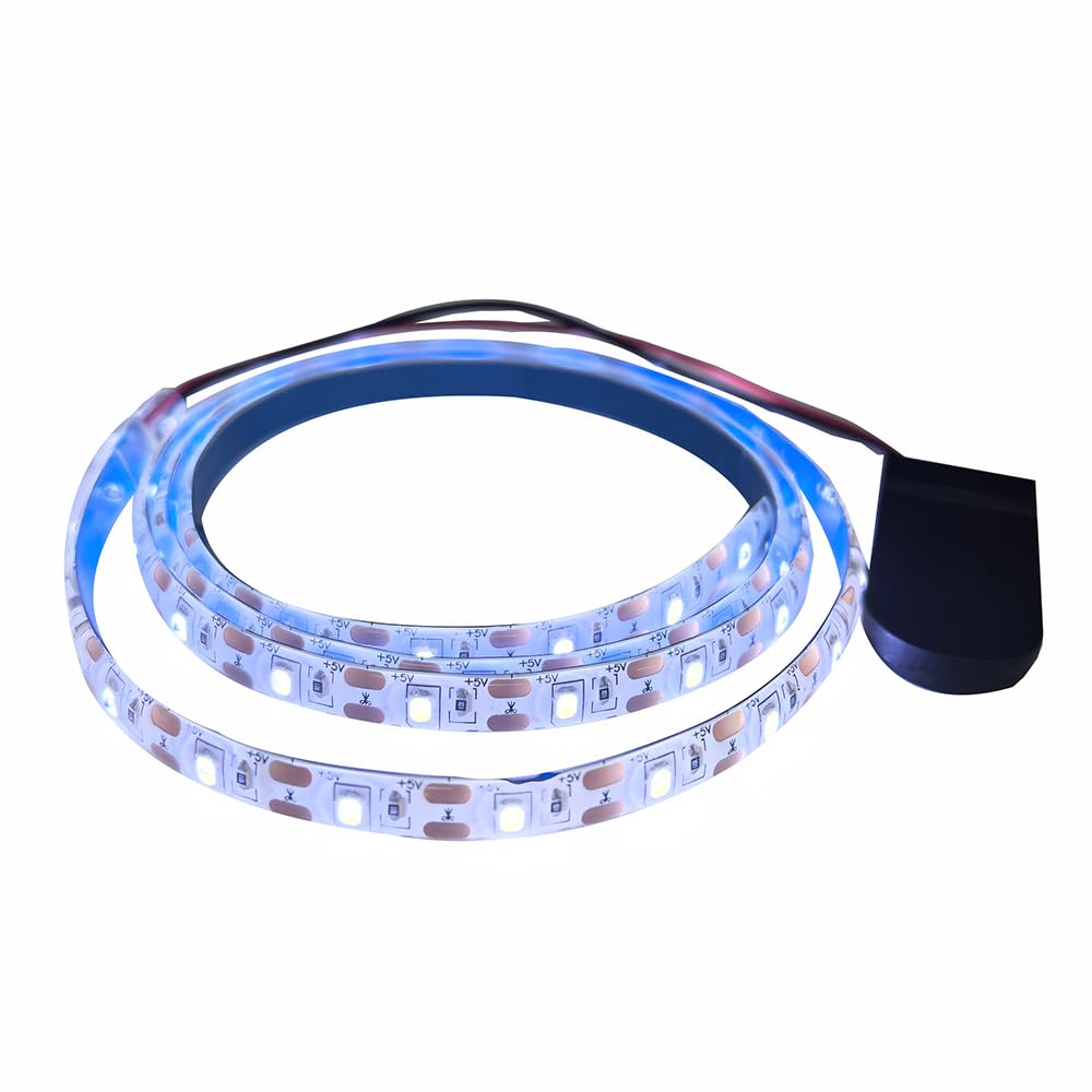 Vrabocry DC5V Button Batterie betrieben 1M Weiß LED Streifen 3528 60LEDs Flexible LED Band TV BackLight Schrank Nachtlicht IP65 wasserdicht Bandseil Heimdekoration