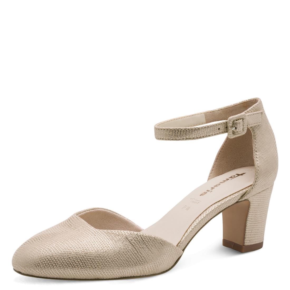 Tamaris Women's pumps with block heel metallic 5 UK