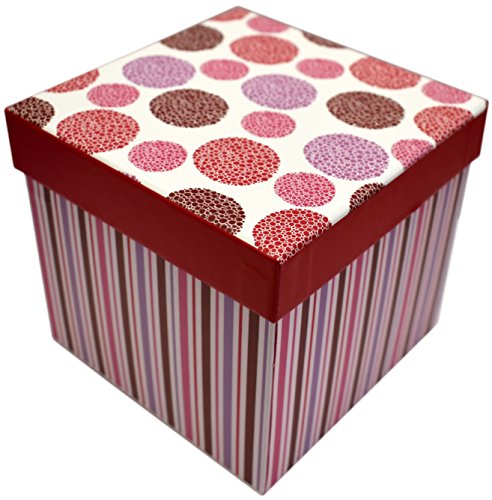 ALEF Elegant Decorative Themed Nesting Gift Boxes -3 Boxes- Nesting Boxes Beautifully Themed and Decorated - Perfect for Gifts or Simple Decoration Around The House! (Square Dazzling Dots)