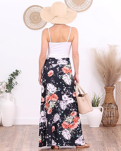 Image of Popana Long Maxi Skirt for Women, Flowy Long Skirts for Women | High Waisted Soft Trendy Rayon, Sundress Convertible Skirt, Long Length Bodycon Maxi Skirt, Petite and Plus Size