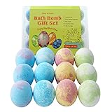   Organic Bath Bombs Gift Set with 12 Packs Natural Bath Bombs, Funny Egg Shape Bath Bombs for Kids with Rich Foam, Handmade Bath Bombs Gift Set for Birthday , Mother's Day and for Kids