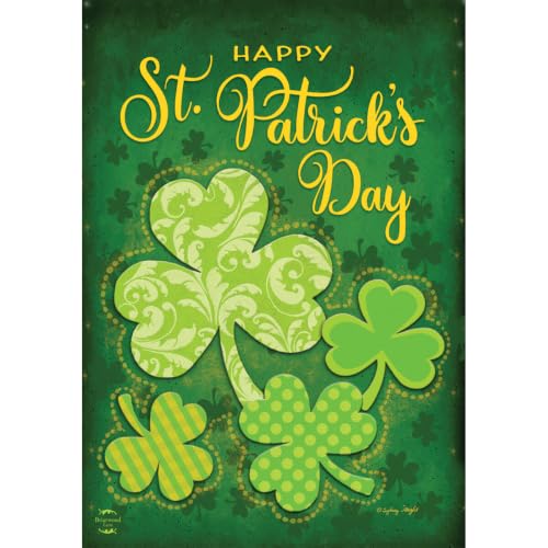 Briarwood Lane Lucky Shamrocks House Flag