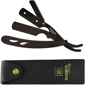 Navalhete para Barba Navalha Profissional Cabo Aço Inox + Case Dilcintia Barbeiro