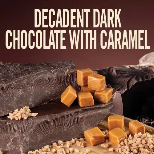 Castle Kitchen Caramel Dark Chocolate Hot Chocolate - Dairy-Free, Vegan Premium Hot Chocolate Mix - Just Add Water - 14 oz