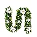 Produktbild Shuda Künstliche Tannengirlande Weihnachtsgirlande Grün 2.7M Dekogirlande mit Weihnachtskugeln und Blumen Kamine Treppen Size 25 * 270CM (Silber)