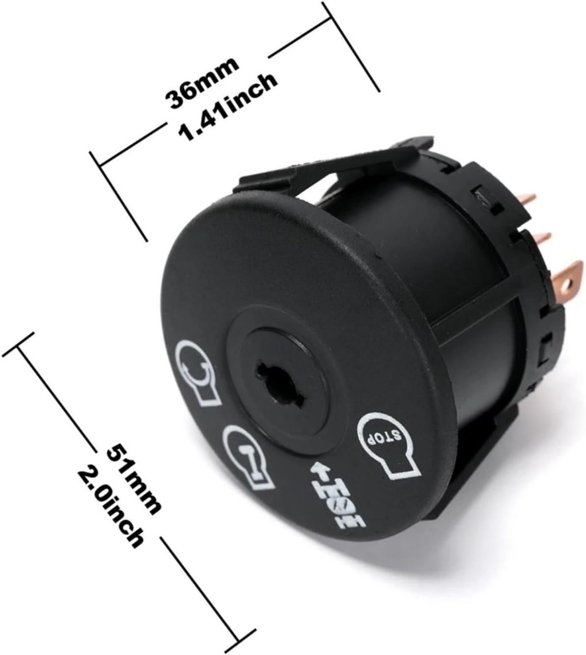 Replace Lawn Mower 4-Position 7Pin Lgnition Switch with 2 Keys Fit for YS4500 GTS3000 LT1000 LT1500 LT2000 DYS4500 GT5000 YT3000 Replace 532193350 193350 33457
