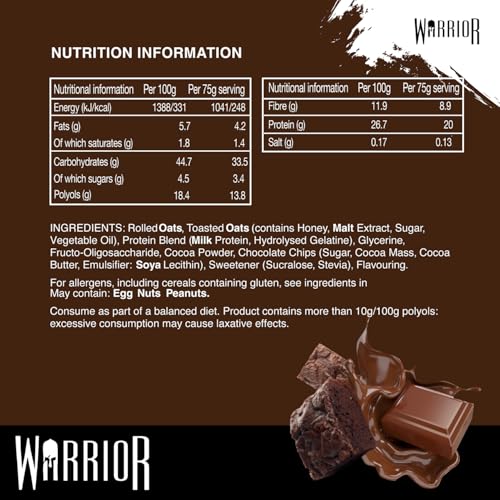 Barritas de proteína flapjack de chocolate 12x75g snack de avena 7
