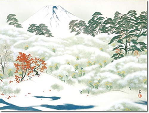 Amazon.co.jp: 掛け軸 掛軸 横山大観（よこやまたいかん）・霊峰四趣