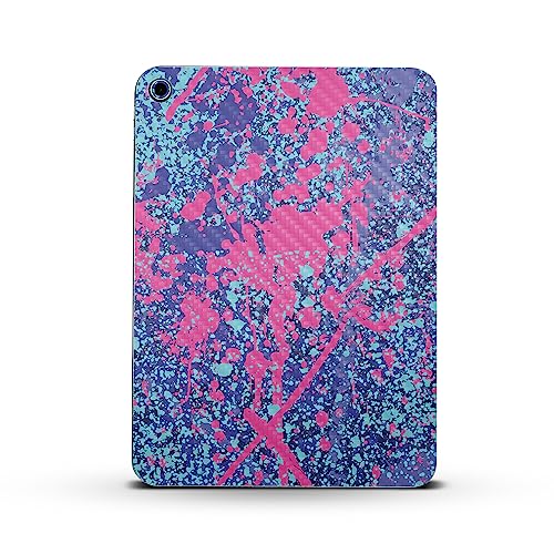 Image of MightySkins Carbon Fiber Skin Compatible with Apple iPad 10.9 inch 10th Gen (2022) Full Wrap Kit - Vibrant Splatter | Protective, Durable Textured Carbon Fiber Finish | Easy to Apply | Made in The USA