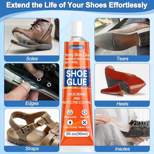 Pegamento para suelas de zapatos 180 ml resistente y transparente miniatura 6