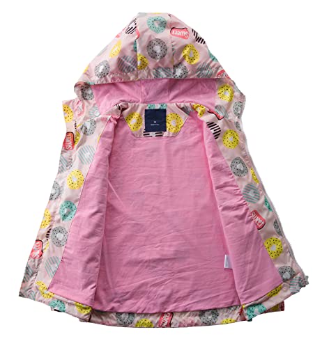 YoungSoul Girls Waterproof Windbreaker Jackets Cotton Lined Printed Raincoats - Image 4