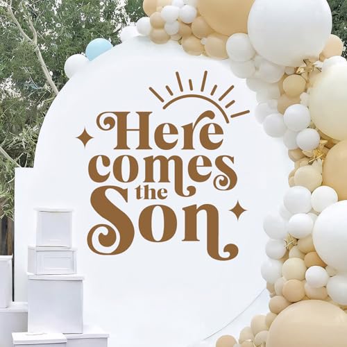 Here Comes The Son Baby Shower Party Decal Sign