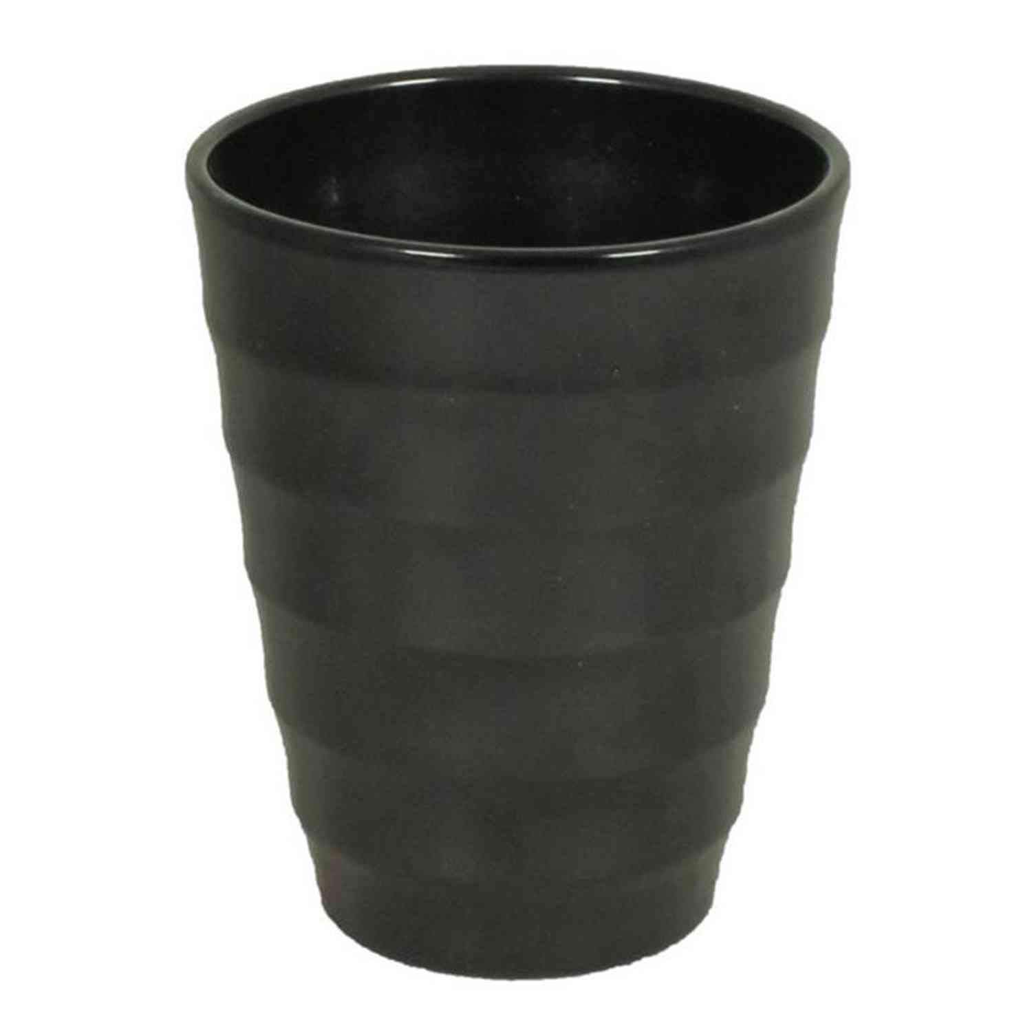 INNA-Glas Ceramic orchid flower pot, Ø14cm, 17cm, black