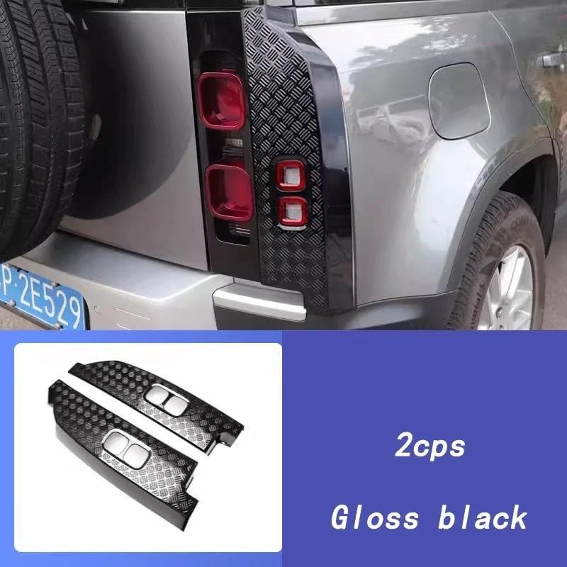 Logement feu arrière pour Defender protège des rayures coque noir brillant - 2