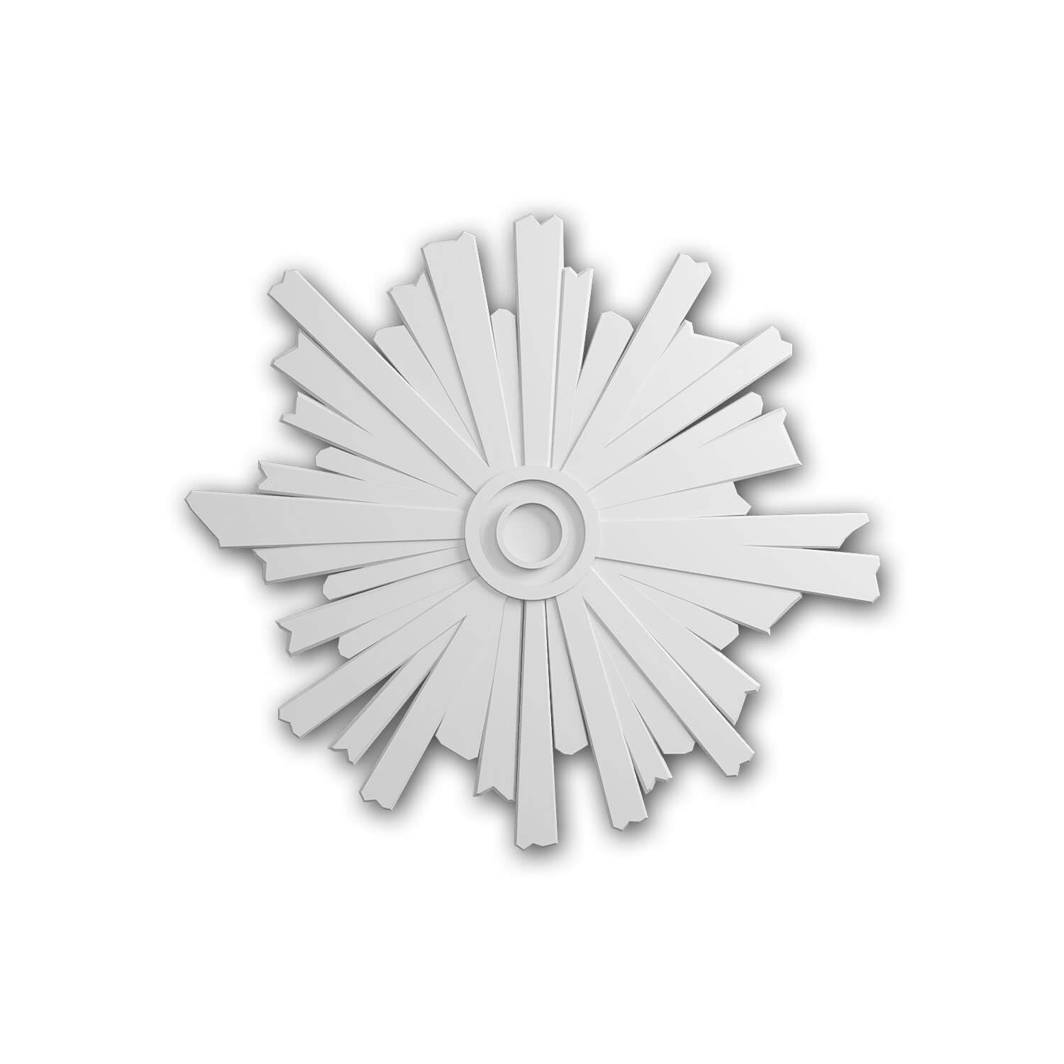 Profhome rosace 156803 45cm deco plafond moulure polyurethane blanc