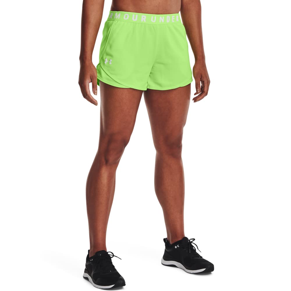 Under Armour Women's Play Up Twist Shorts 3.0 , Quirky Lime (752)/White , Small