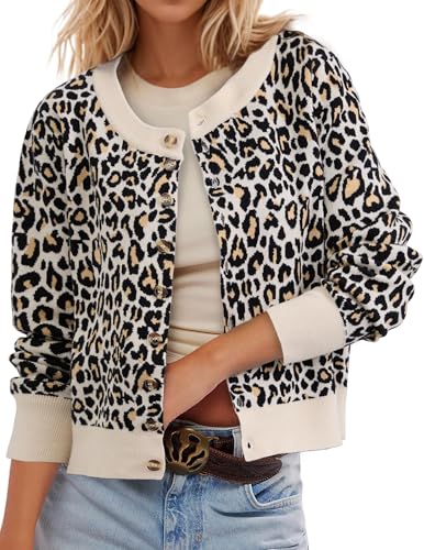 Ziesexy 2026 Spring Leopard Cardigan Womens Button Up Lightweight