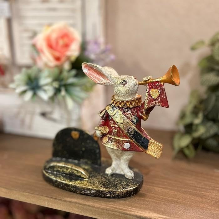 Amazon.co.jp: ウサギ アンティーク風 オブジェ 不思議の国のアリス