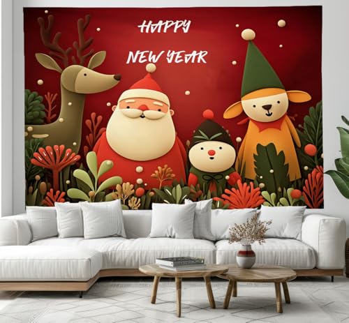 Telón de fondo Navidad grande para decoración de pared en dormitorio y sala de estar