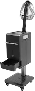 Vertical Nano Hair Steamer Machine for Perming, Coloring with Wheels & Storage, 500W Hair Color Processor with 33.82 Oz Removable Water Tank for Home Salon Use, Adjustable Temperature & Time