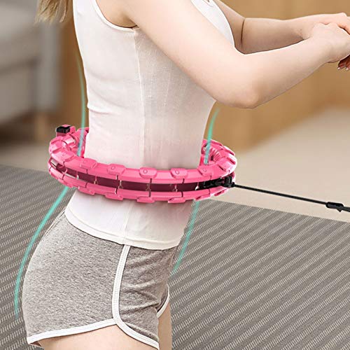ZHURGN Abdomen Fitness Equipment, Smart Hula Hoop, 24 Detachable Knots Adjustable Weight Auto-Spinning Ball, 2 in 1 Fitness Weight Loss and Massage, Detachable, for Adults/Kids/Beginner Fitness Aids - Thumbnail 4