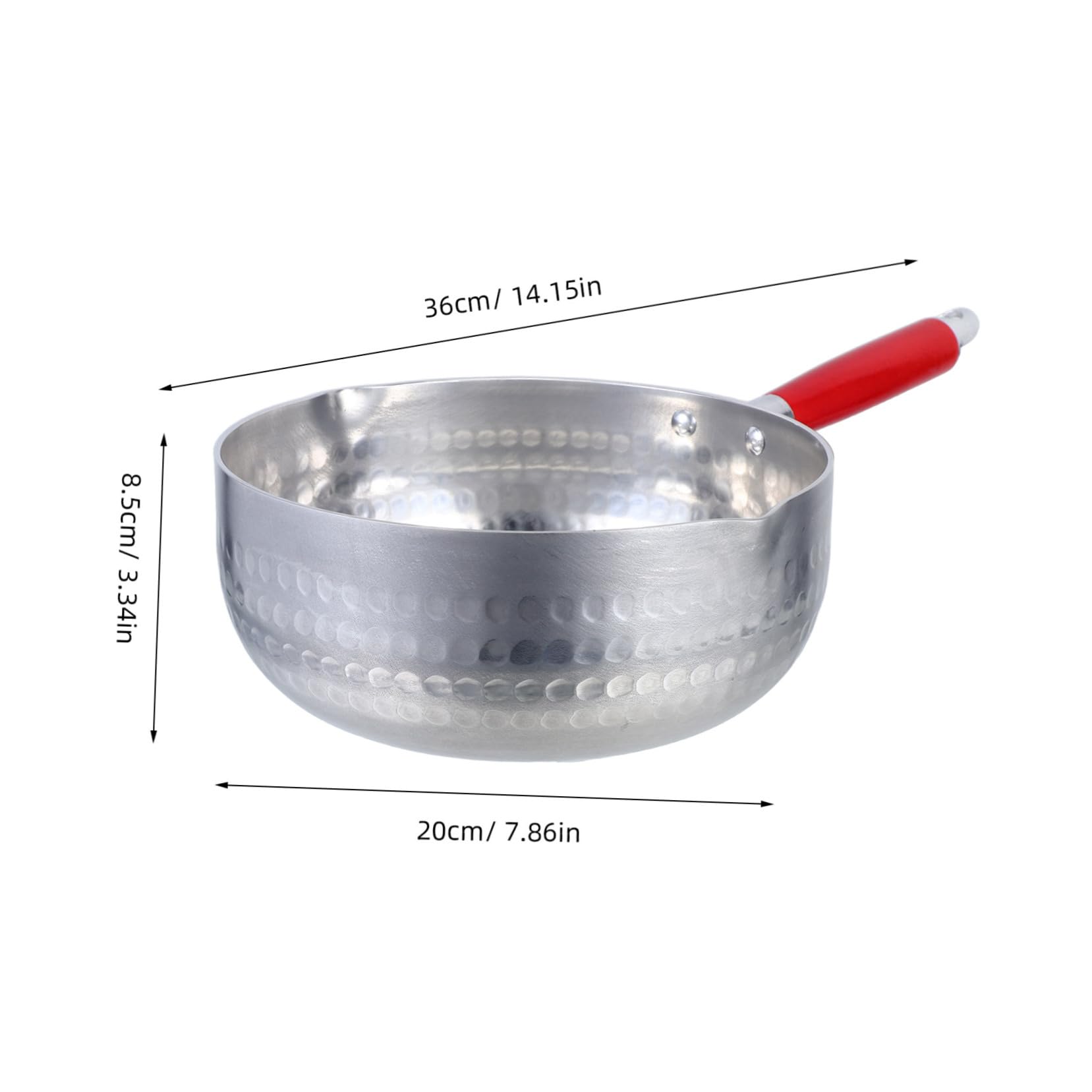 PRETYZOOM Wooden Handle Milk Warmer Induction Compatible Melting Pot for Kitchen Cookware Baking Utensils