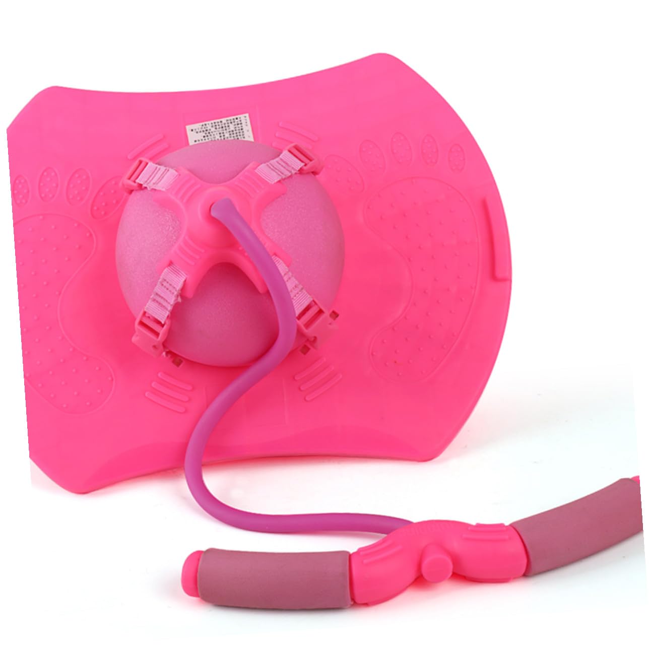 Balle Rebondissante avec Poignée en Silicone pour Garçons et Filles Rose | Jouet d'Extérieur pour Filles et Garçons en Silicone Bords Lisses pour Saut et Sport Activité Amusante Rose Extérieur