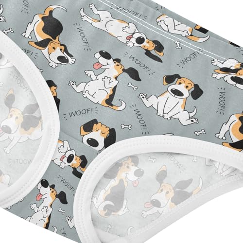 Girls' Underwear Funny Beagle Dog Cotton Stretch Comfort Toddler Panties4