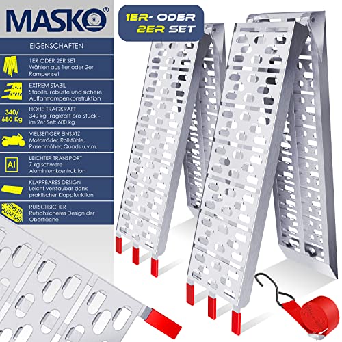 Auffahrrampe Masko 340 kg faltbare Aluminium Verladerampe