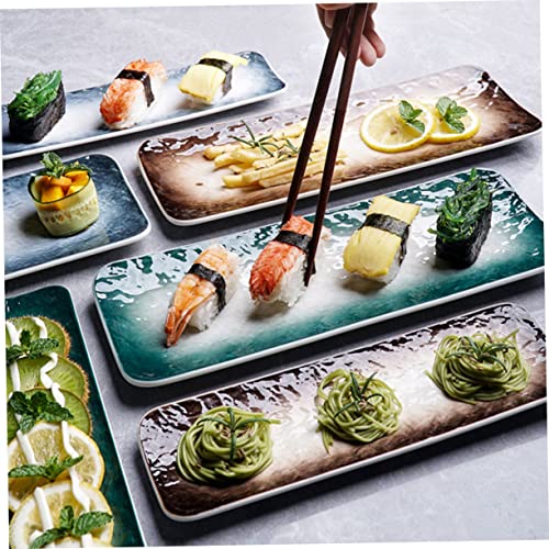 Set 2 Platos Sushi Cerámica Rectangular miniatura 5