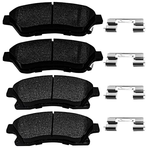 Image of Front Brake Pads Set Compatible with Chevy Cruze Limited Sonic, Chevy Cruze 1.4L 1.8L Automotive Replacement Brake Pads Semi-Metallic D1522
