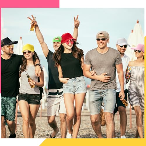 Image of 40 Pack Sublimation Blank Trucker Hat Bulk Wholesale Mesh Baseball Cap for Women Men DIY Hat Bar Party