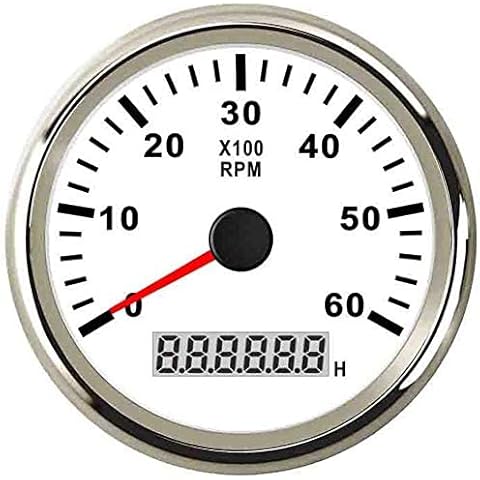 Geloo Tacómetro de 85mm LCD 6000 RPM Cover