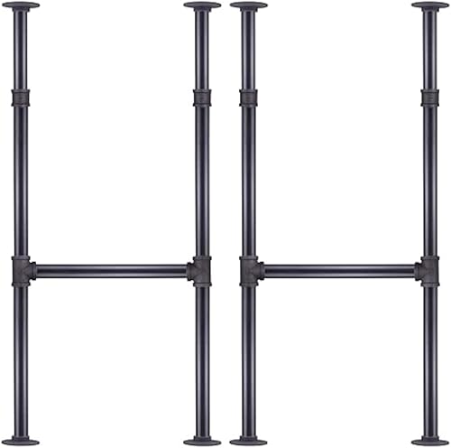 Niubid Patas de mesa de tubo industrial de 38 pulgadas para mesa de pub de altura de barra, en forma de H, patas de base de hierro, mesas de café,