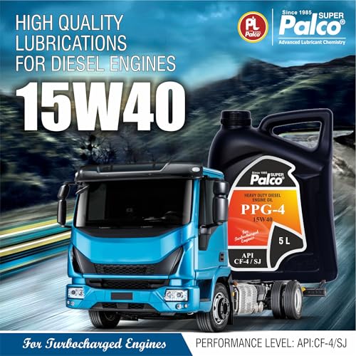 Image of PALCO PPG-4 15W40 | API:CF-4 /SJ & MB 228.1 Multigrade Engine oil for Diesel Commercial Road Transport Off Highway Vehicles | New Generation Automotive Vehicles | 5 Litres (Pack 4)