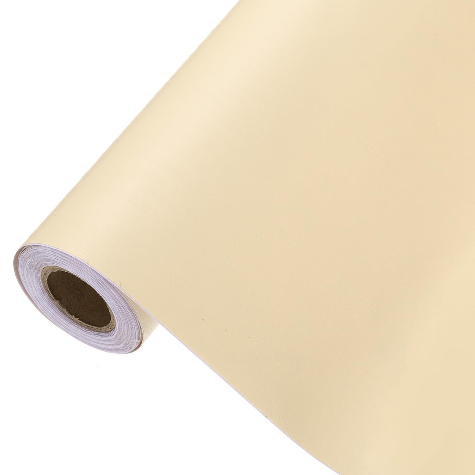 QUARKZMAN Papier Adhésif Bois 80 cm x 10 m Autocollant Revêtement Mur Crème