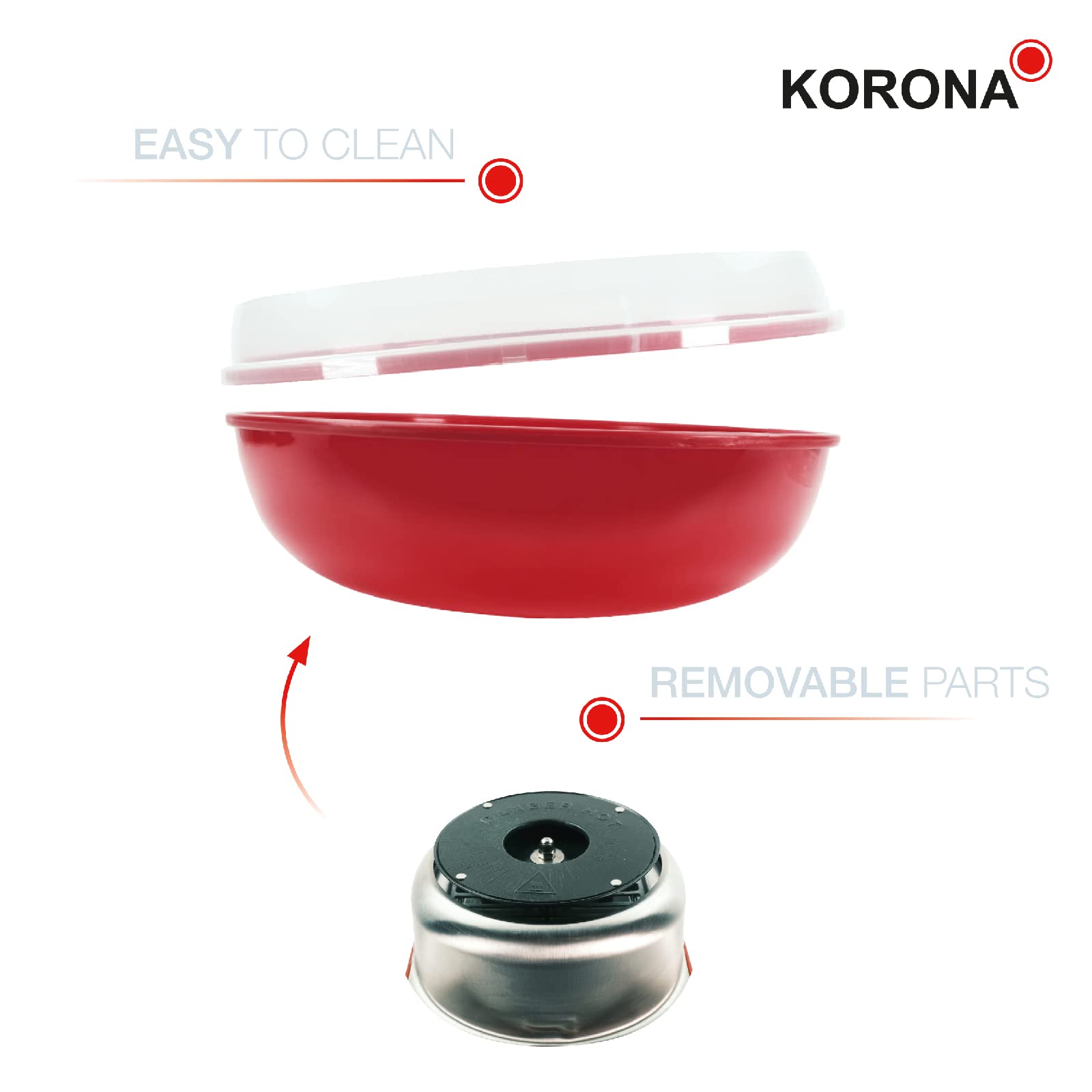 Korona 41200 Zuckerwattemaschine 500 Watt Inkl. Dosierlöffel 10 Holzstäbchen