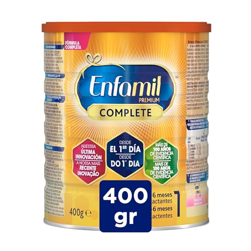 Enfamil Premium Complete 1 Leche infantil 400 g, para Lactantes de 0 a 6 Meses de Edad Fórmula para Bebés Recién Nacidos