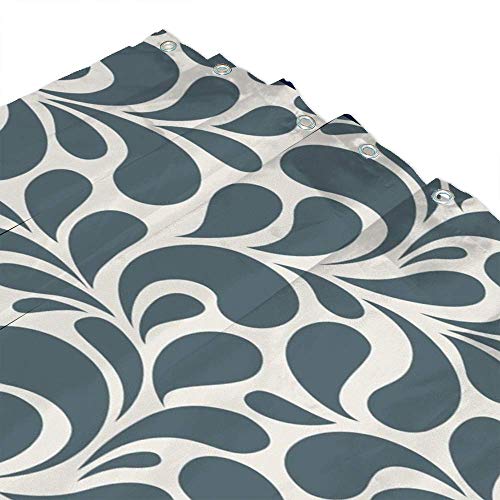 Rideau de douche floral coloré en polyester imperméable avec crochets décoratifs