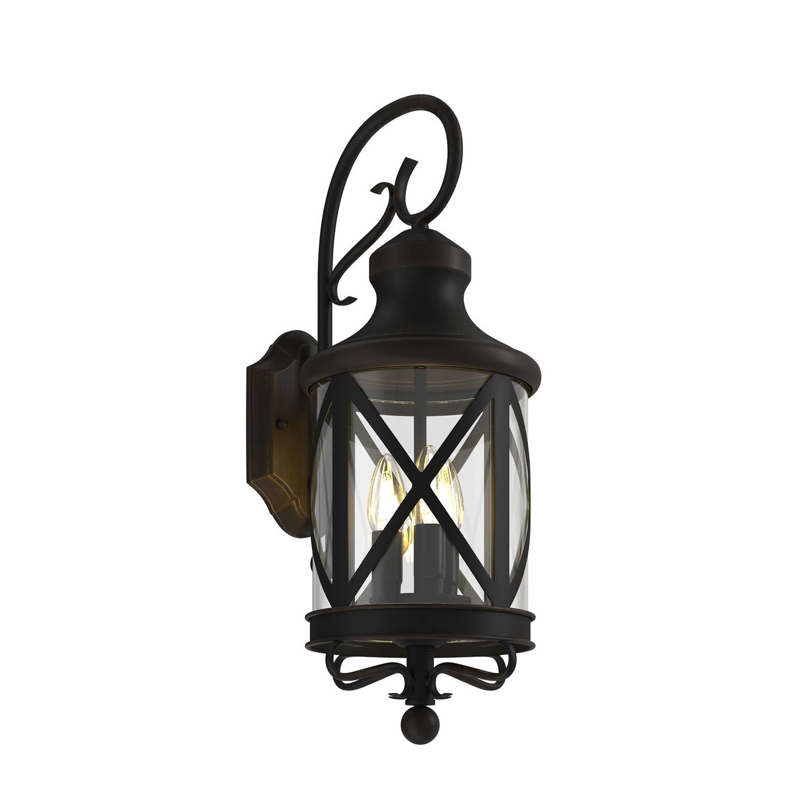 Lucande Applique da esterni dimmerabile (Antico) colore Marrone, in Metallo applique lampada LED outdoor per facciata/parete terrazzo e balcone