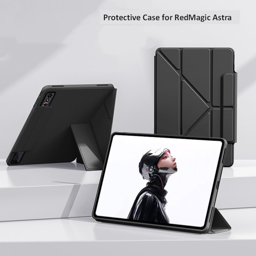 Custodia Redmagic Astra Per Tablet Da Gioco – Cover Magnetica Rimovibile, Antigraffio E Anticaduta, Grigio/Bianco - 2