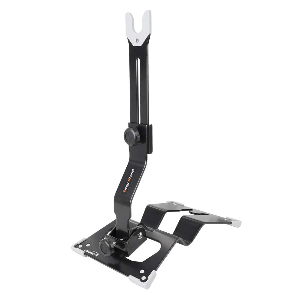 Ibera Heavy-Duty Bike Stand for 20"-29" - Bicycle Stand for Fat Tire Wheels with Non-Scratch & Foldable Design - Adjustable Height & Floor-Mounted Bicycle Storage for Garage, Home or Workshop